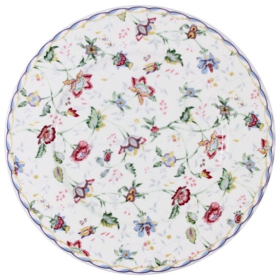 Тарелка керамическая 23 см белая с цветами &quot;Букингем&quot;