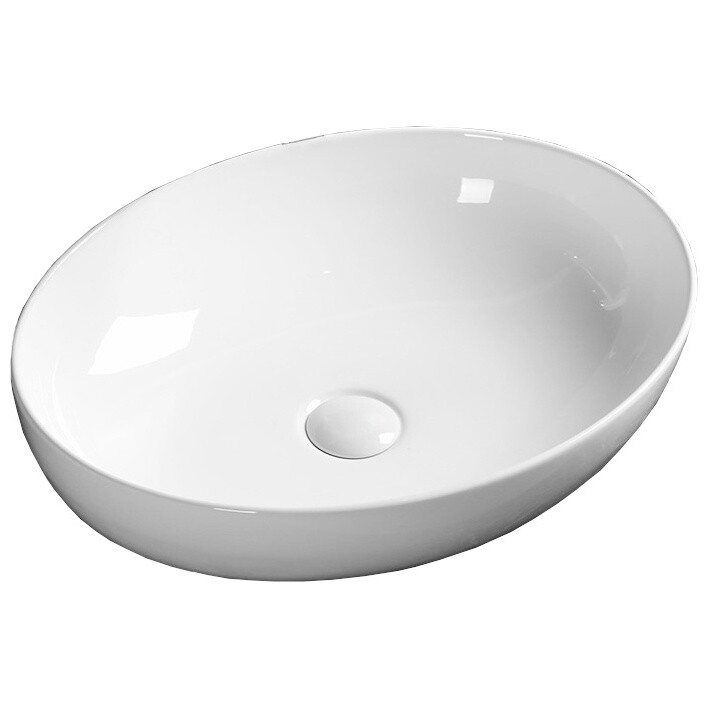 Раковина накладная керамическая овальная белая Cerutti SPA CR0019
