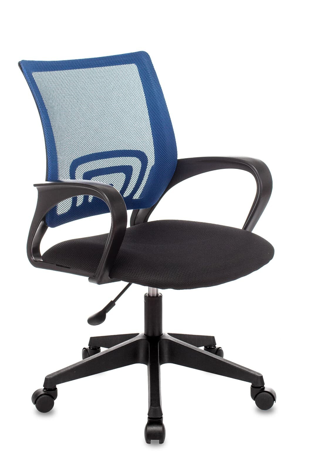Кресло офисное тканевое черное, синее St-Basic