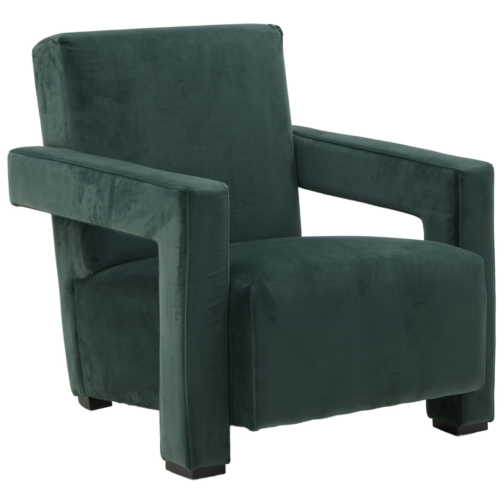 Кресло с мягкими подлокотниками зеленое