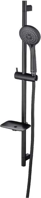 Душевая стойка с держателем и мыльницей 73 см черная Aquatek 3jet AQ2011MB