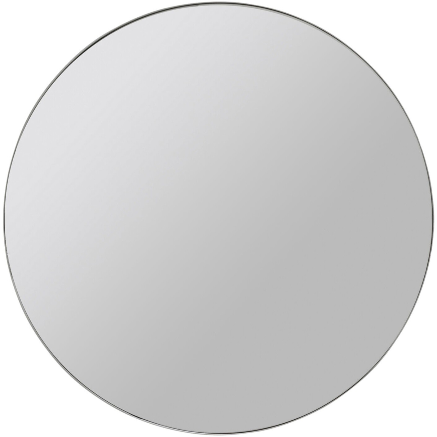 Зеркало настенное кругло 60 см серебро Curve