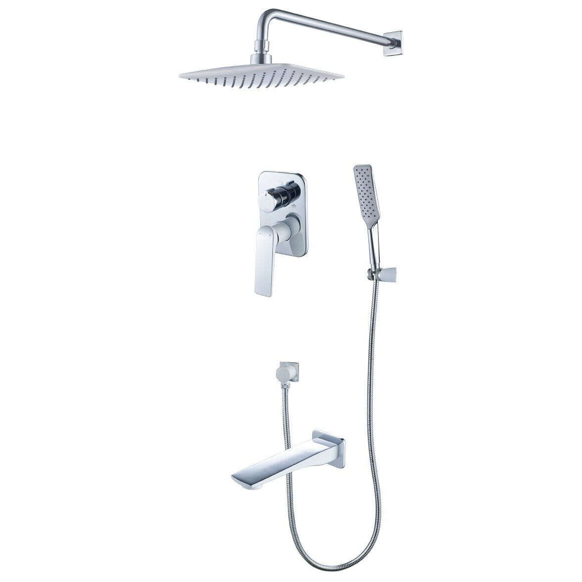 Душевой комплект встраиваемый белый, хром Lemark Allegro LM5922CW