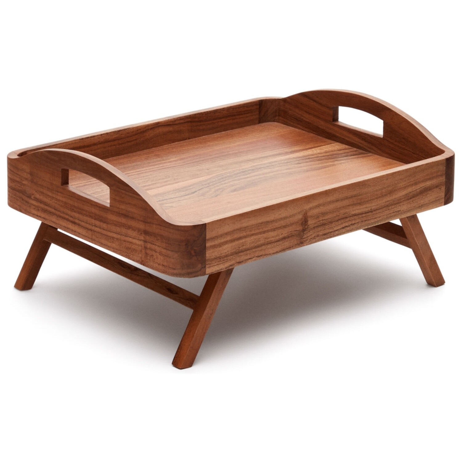 Поднос-столик деревянный коричневый Elissa от La Forma
