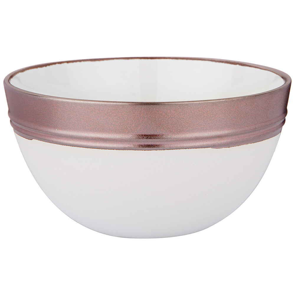 Салатник-тарелка суповая фарфоровая белая 750 мл Copper Line