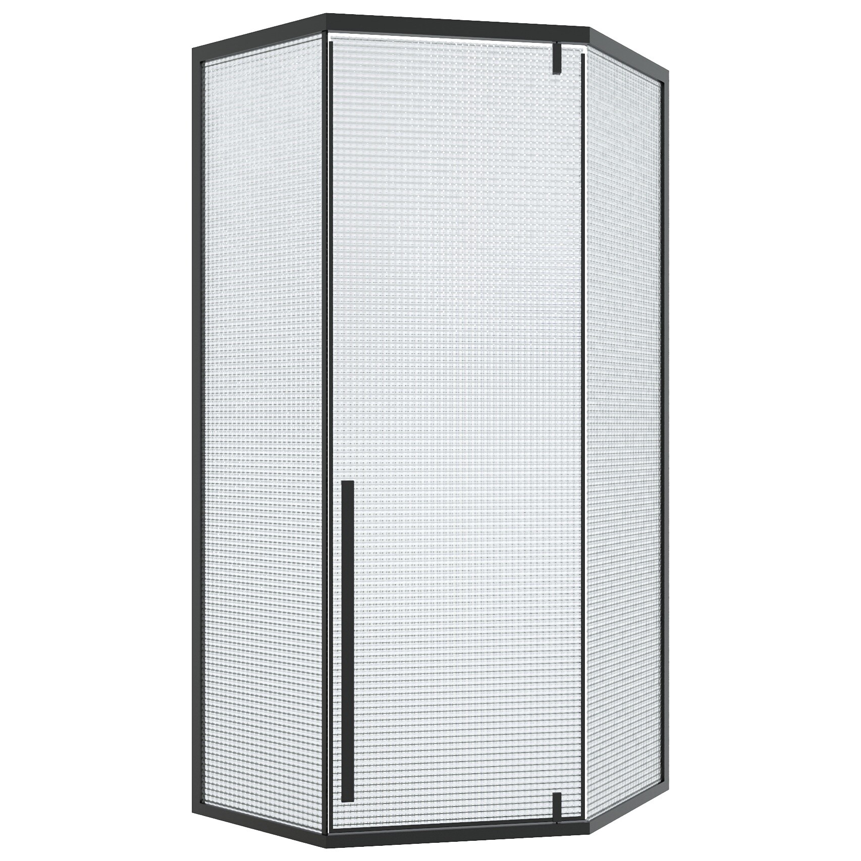 Душевой уголок пятиугольный 90x90 см черный матовый Cerutti SPA C3ABD