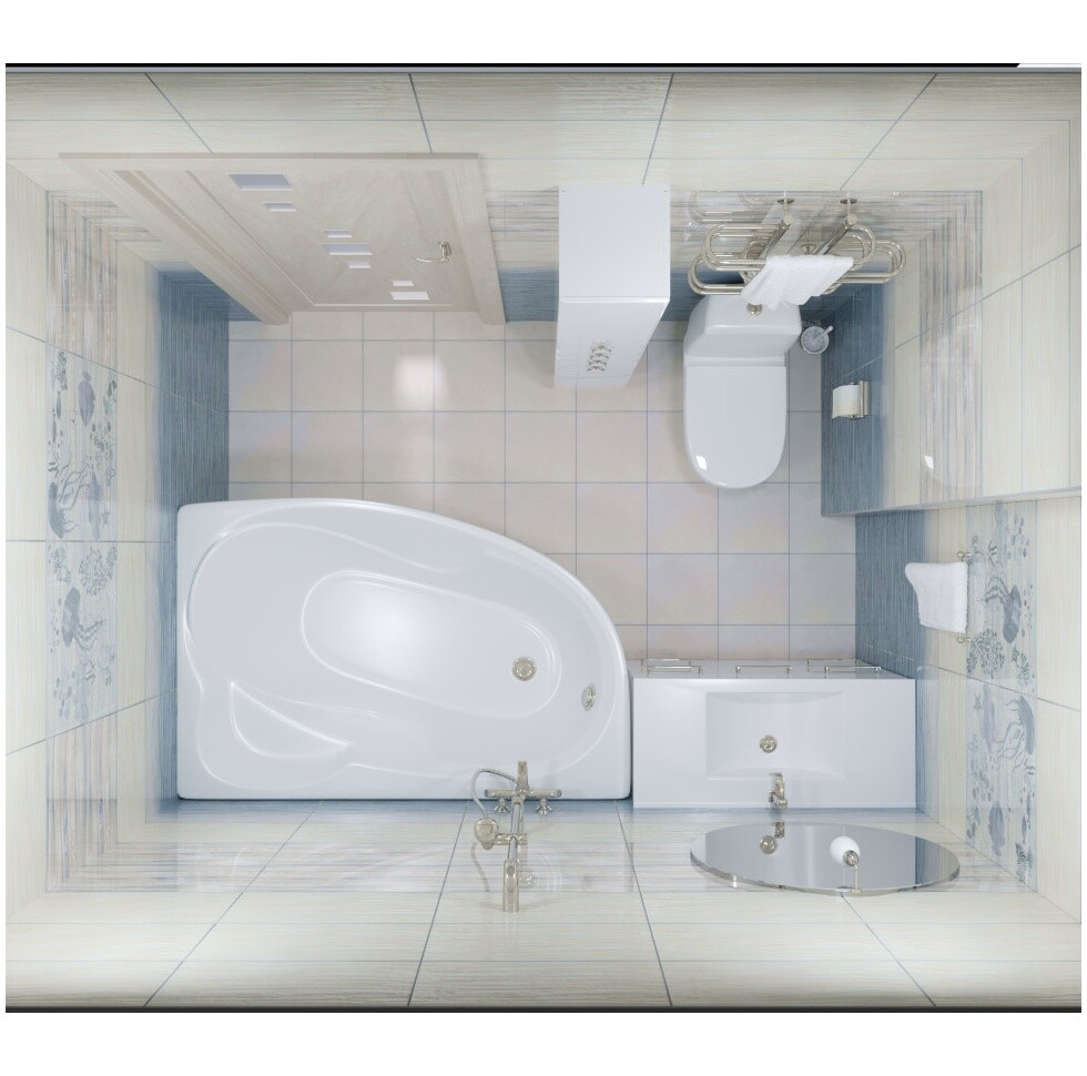 Ванна акриловая ассиметричная левая 170х100 см белая Triton "Изабель" Щ0000048749 - изображение 6