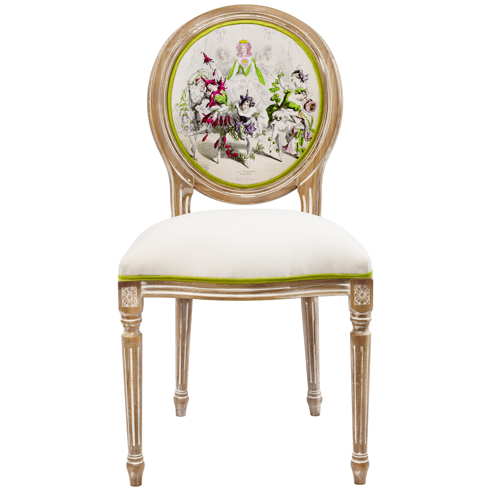Кухонный стул мягкий бежевый «Бал цветов» 21120213