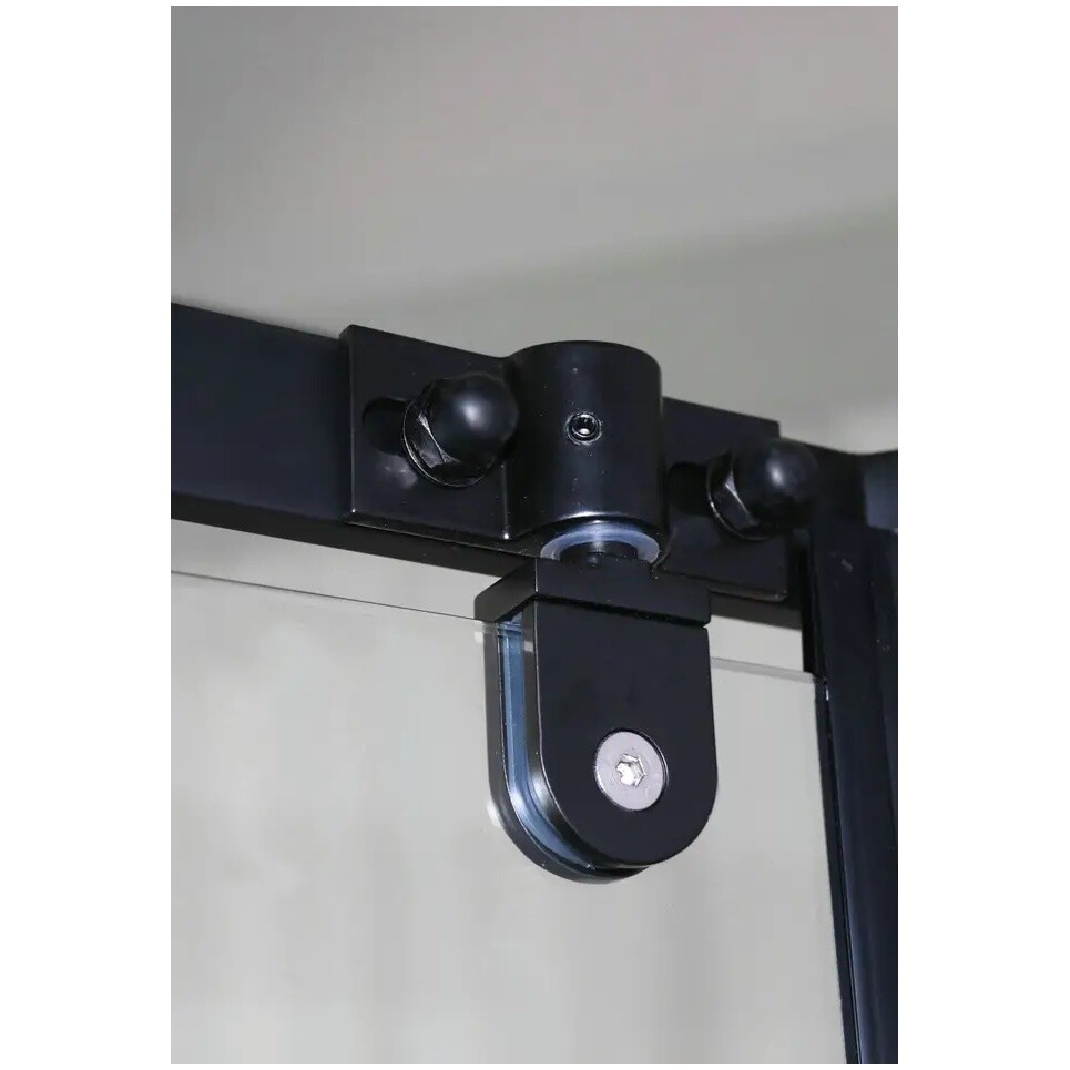 Душевой уголок пятиугольный с низким поддоном 90х90 см черный Parly ZPE911B - изображение 12