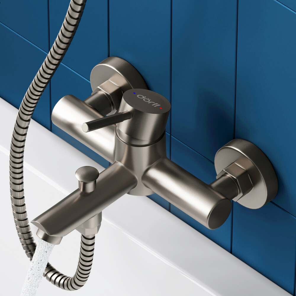 Смеситель для ванны с душем сталь Diwo "Казань" DW-KAZ-10-000 - изображение 6