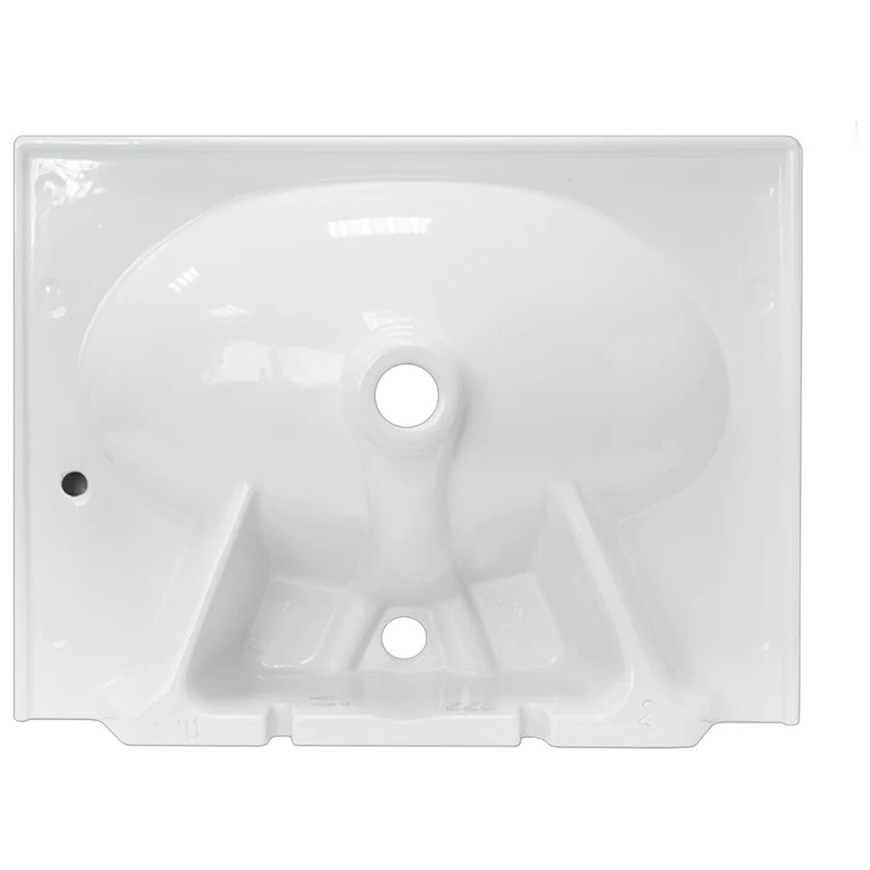 Раковина накладная фарфоровая прямоугольная 45х60 см белая Sanita Luxe Next-60 4607019637003 - изображение 6