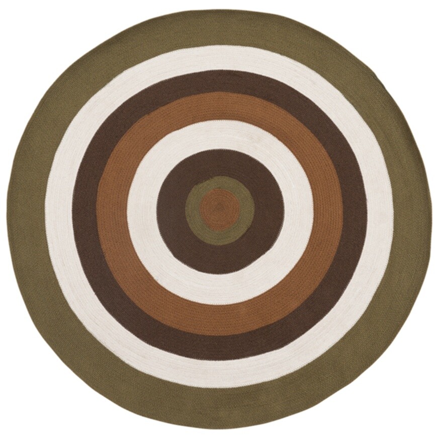Ковер из хлопка круглый 150 см target коричневый Ethnic