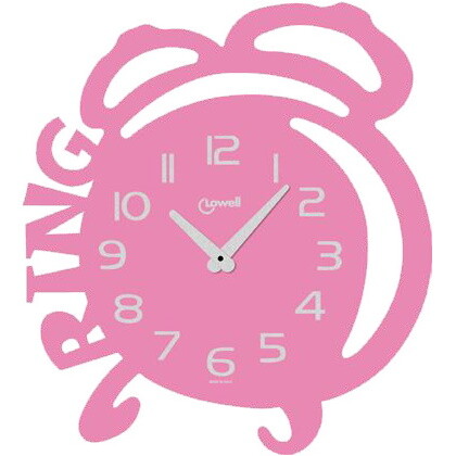 Часы настенные дизайнерские 36х40 см розовые Lowell