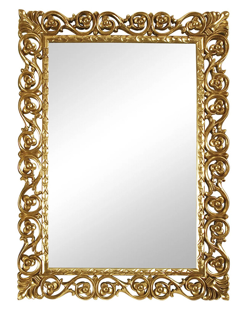 Зеркало настенное прямоугольное в золотой раме &quot;Бергамо&quot;