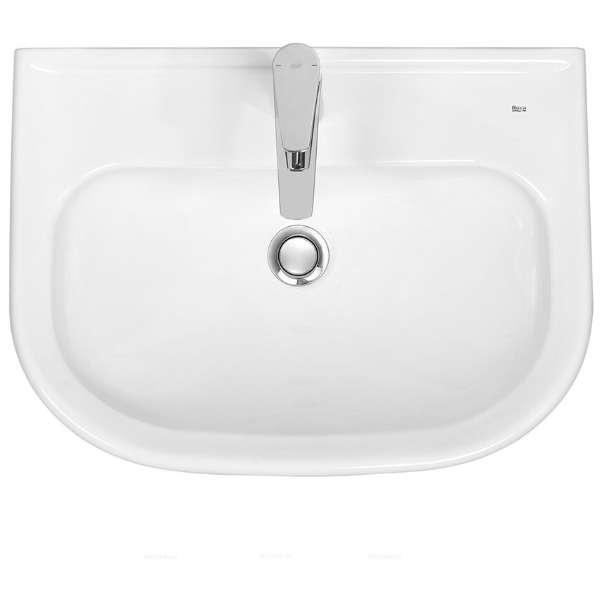 Раковина подвесная 55х42 см белая Roca Access ZRU9307609 - изображение 7