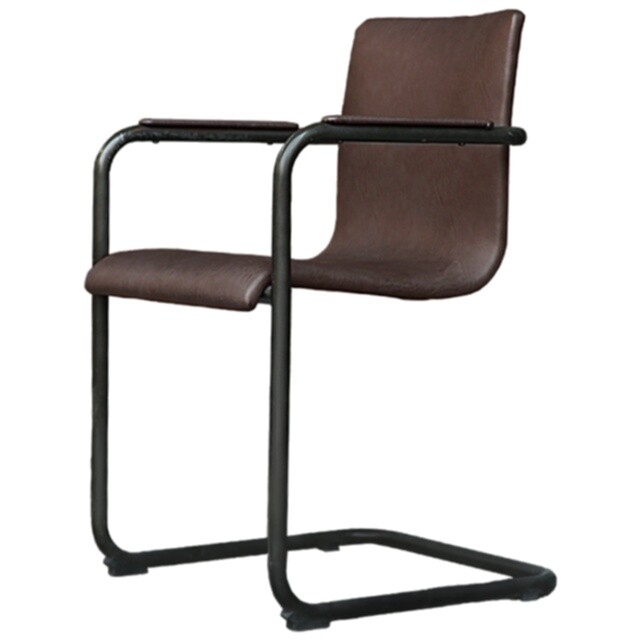 Кожаный стул на полозьях коричневый &quot;Тампере&quot;