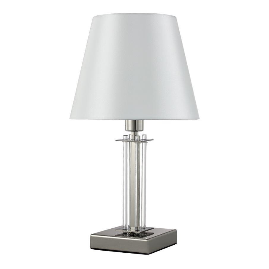 Настольная лампа с белым абажуром Nicolas LG1 Nickel/White
