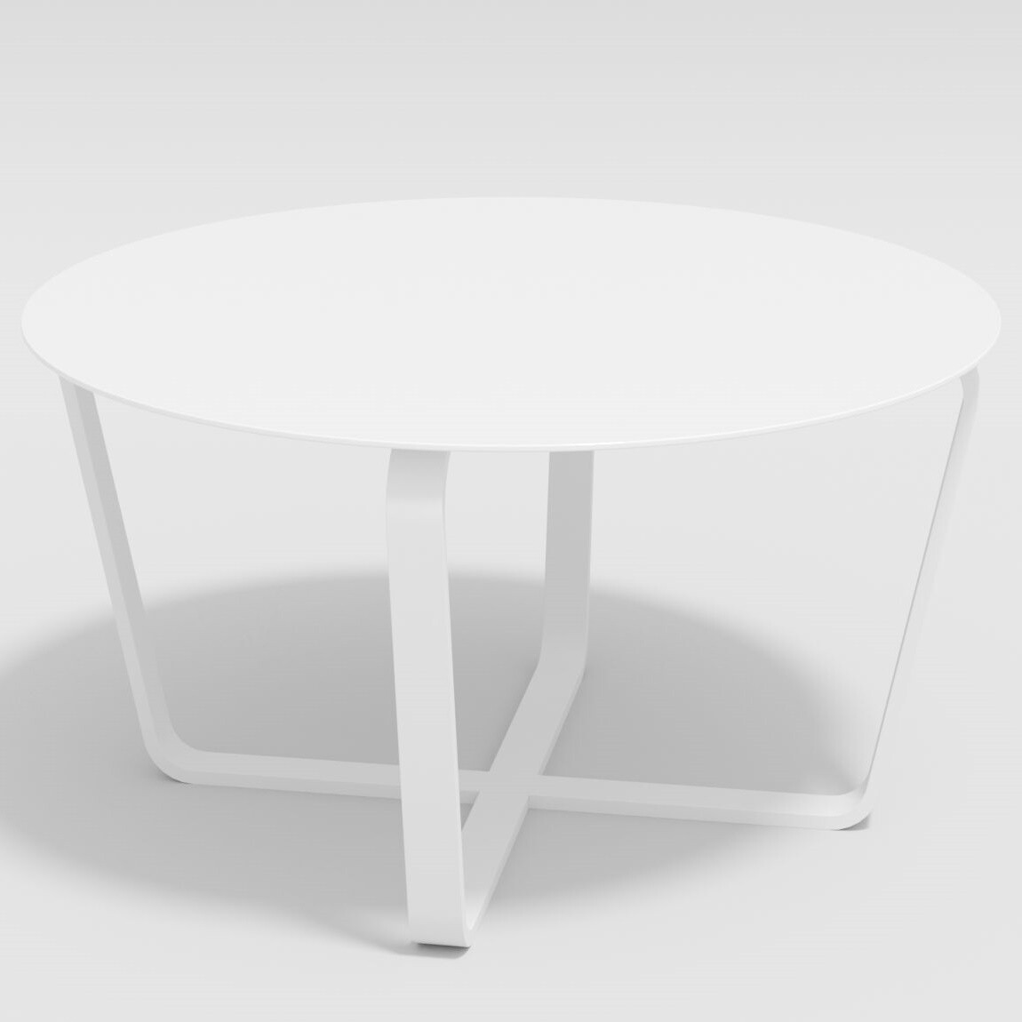 Белый обеденный стол со стеклянной столешницей Primavera