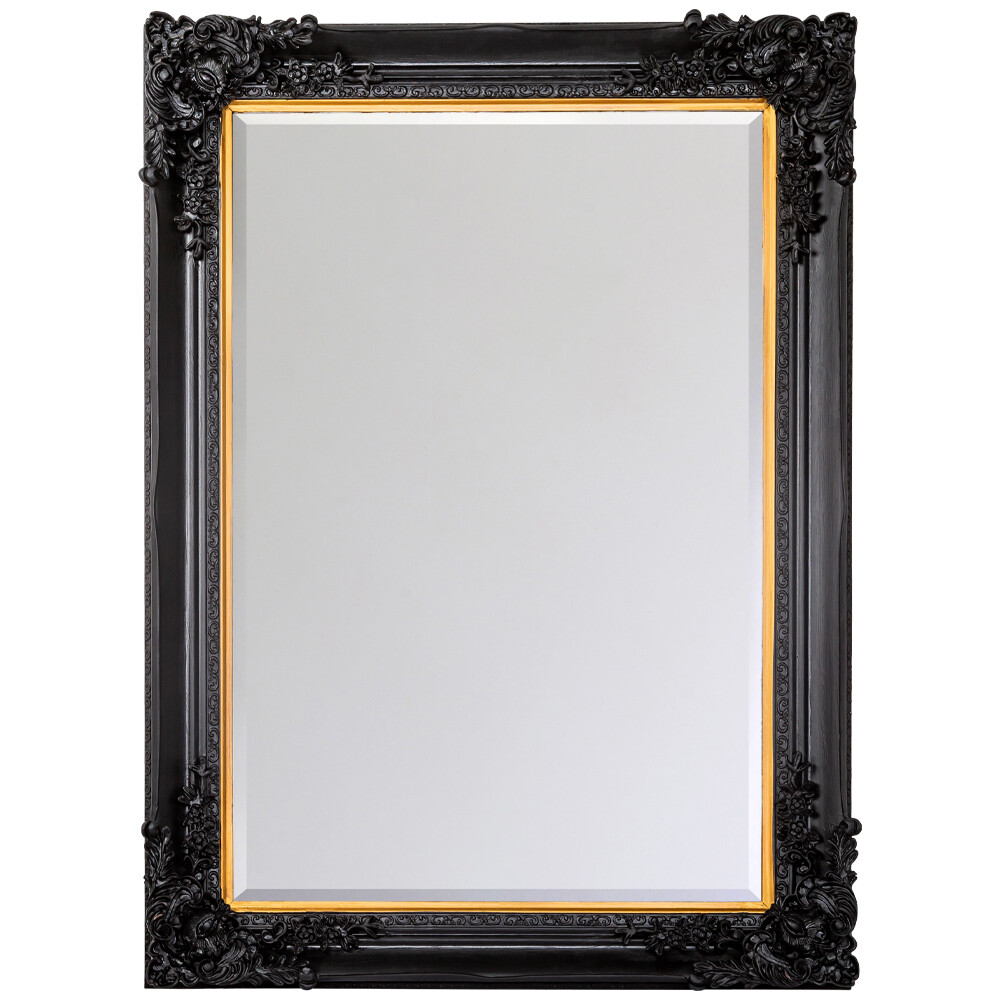 Зеркало настенное черное матовое «Моррис блэк S»
