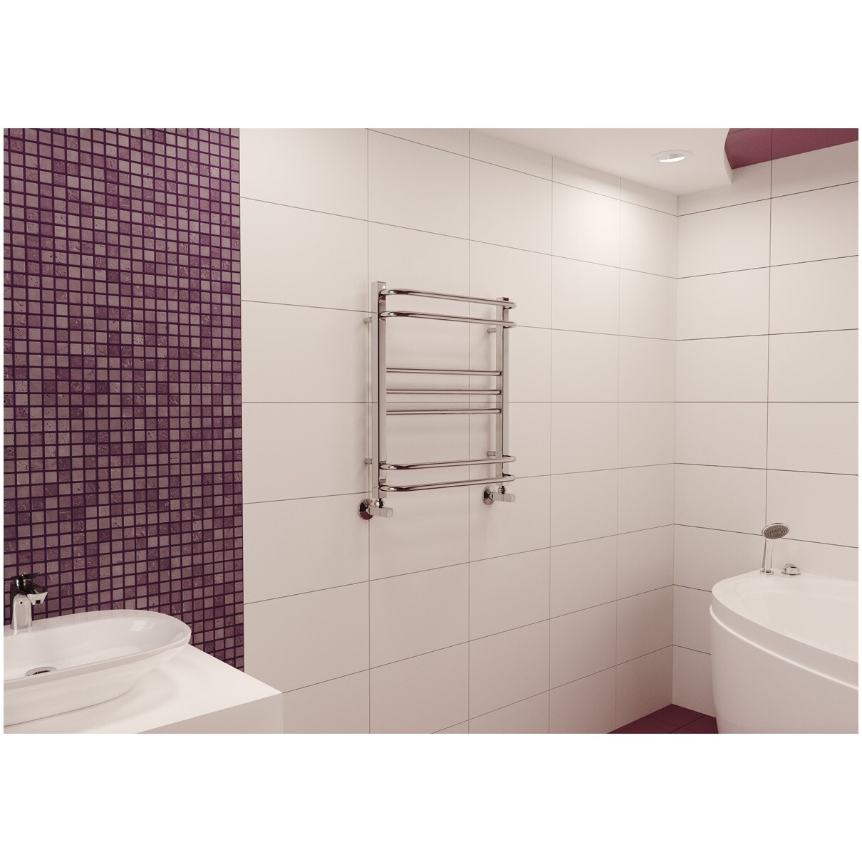 Полотенцесушитель водяной 50х60 см хром Lemark Linara LM04607 П7 - изображение 4