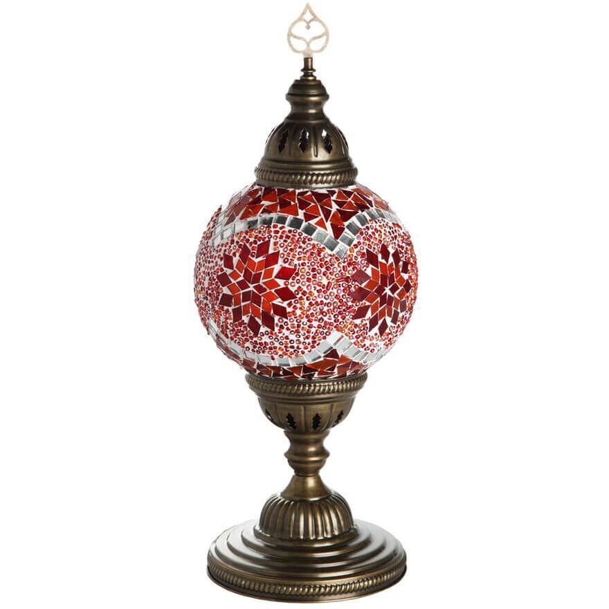 Настольная лампа со стеклянным плафоном оранжевая &quot;Марокко&quot; 0915,09