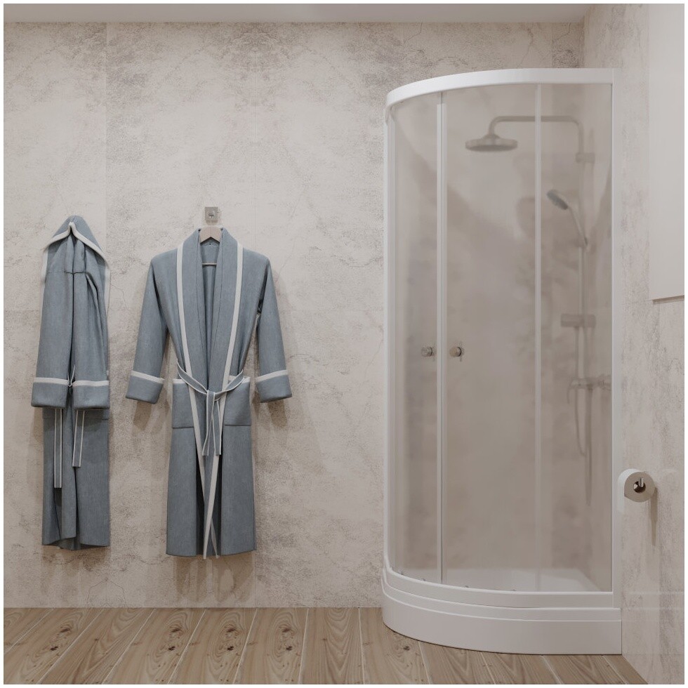 Душевой уголок четверть круга с низким поддоном 100х100 см белый Triton "Ультра А" Щ0000039051 - изображение 4