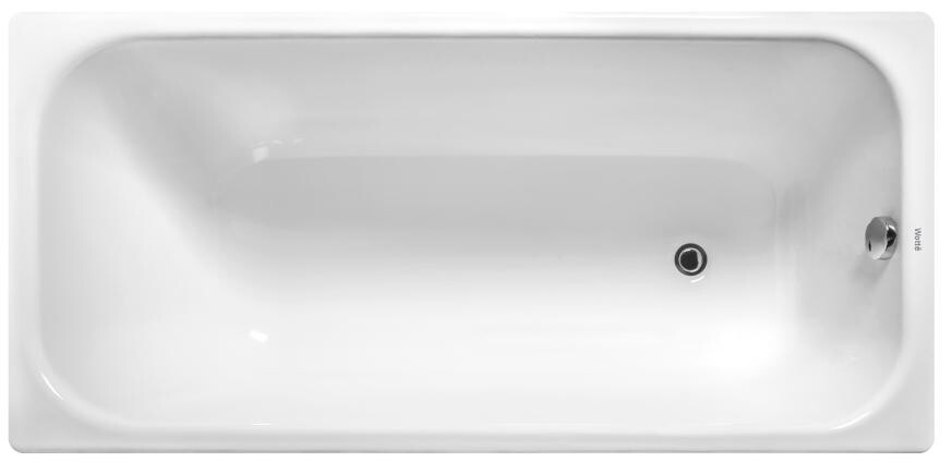 Ванна чугунная 160х75 см белая Wotte Start 1600x750