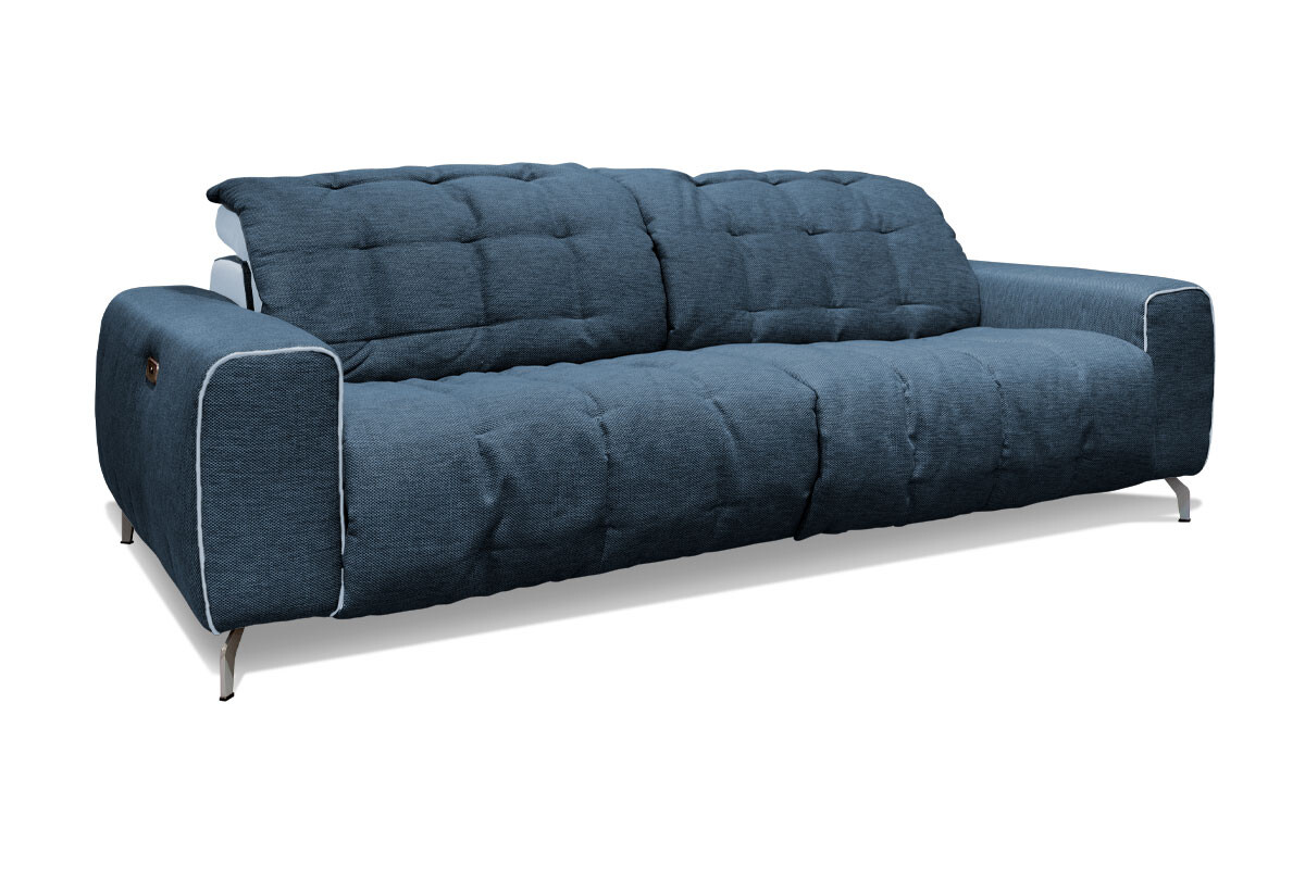 Модульный диван прямой двухместный синий &quot;Грей&quot;