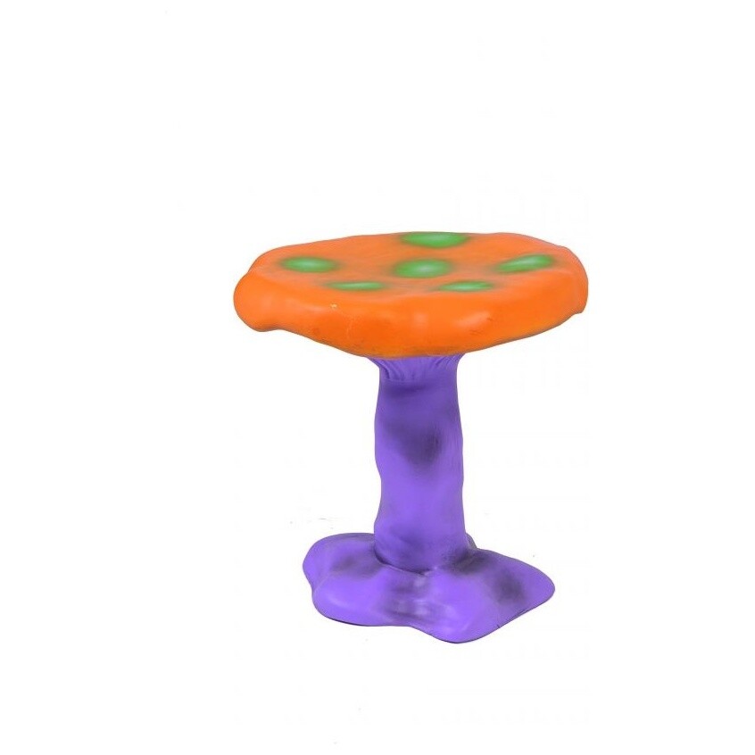 Табурет из стеклопластика в форме гриба оранжевый, фиолетовый Amanita Orange