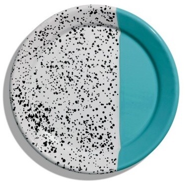 Тарелка эмалированная круглая 25 см бирюзовая Mind-Pop
