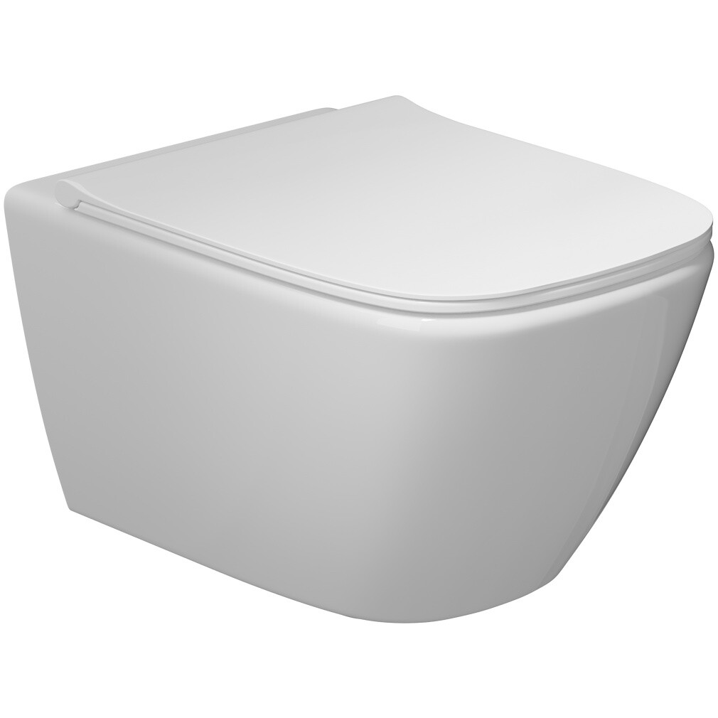 Унитаз подвесной безободковый с сиденьем микролифт белый Stworki "Карлстад" 5610 - изображение 12