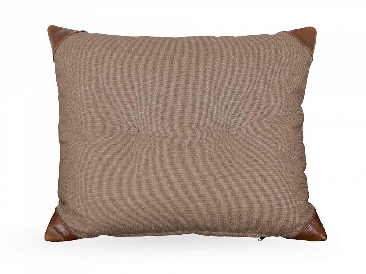 Подушка декоративная 60х60 см светло-коричневая Chesterfield