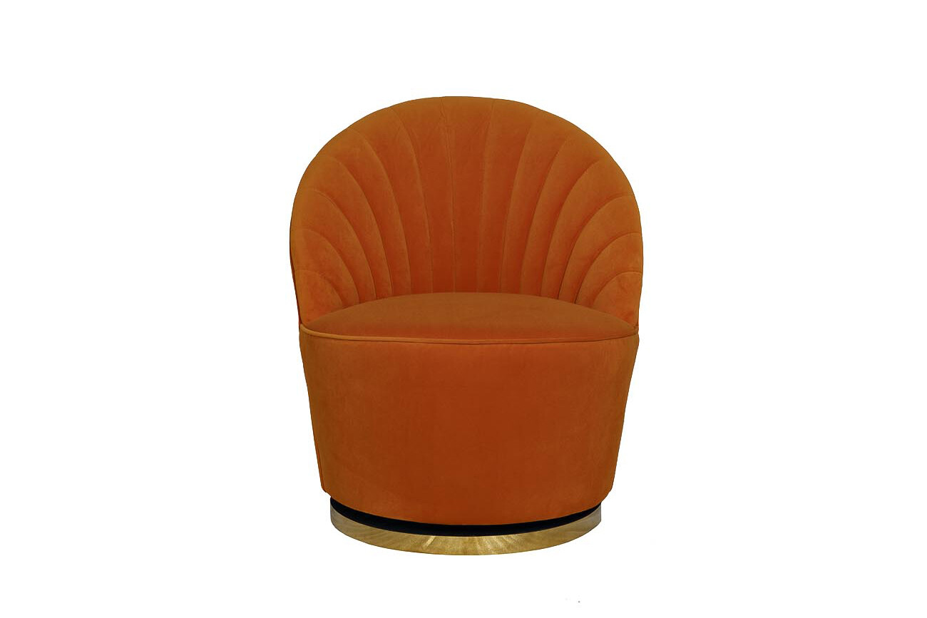 Кресло с мягкими подлокотниками 67х75 см оранжевое Garda Decor