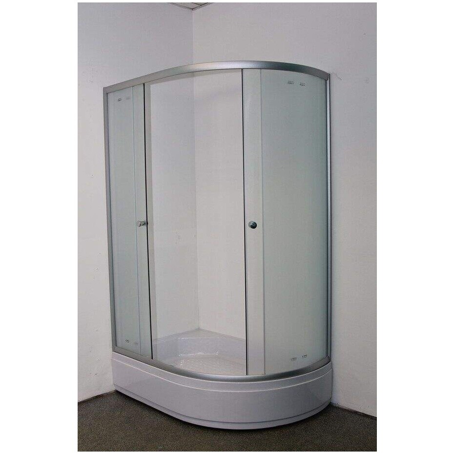 Душевой уголок ассиметричный левый со средним поддоном 80х120 см хром Parly ZFM1201L - изображение 4