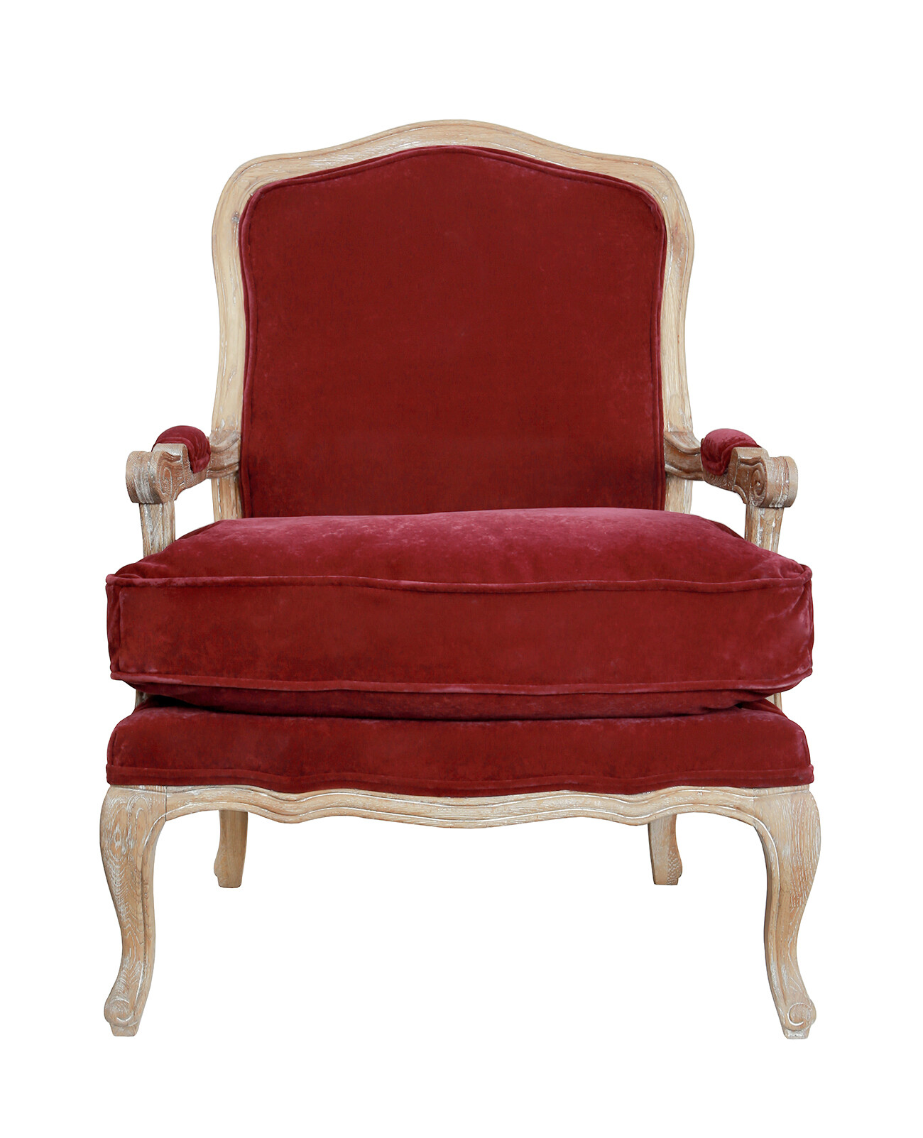 Кресло мягкое с деревянными подлокотниками бордовое Nitro Bordo