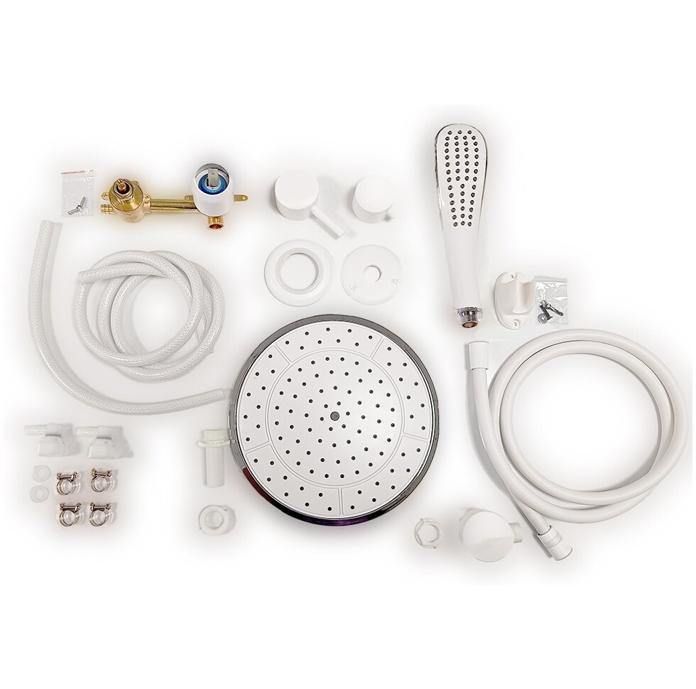 Душевая кабина четверть круга со средним поддоном 90х90 см белая Triton "Грэй-Вайт В" Щ0000067301 - изображение 13