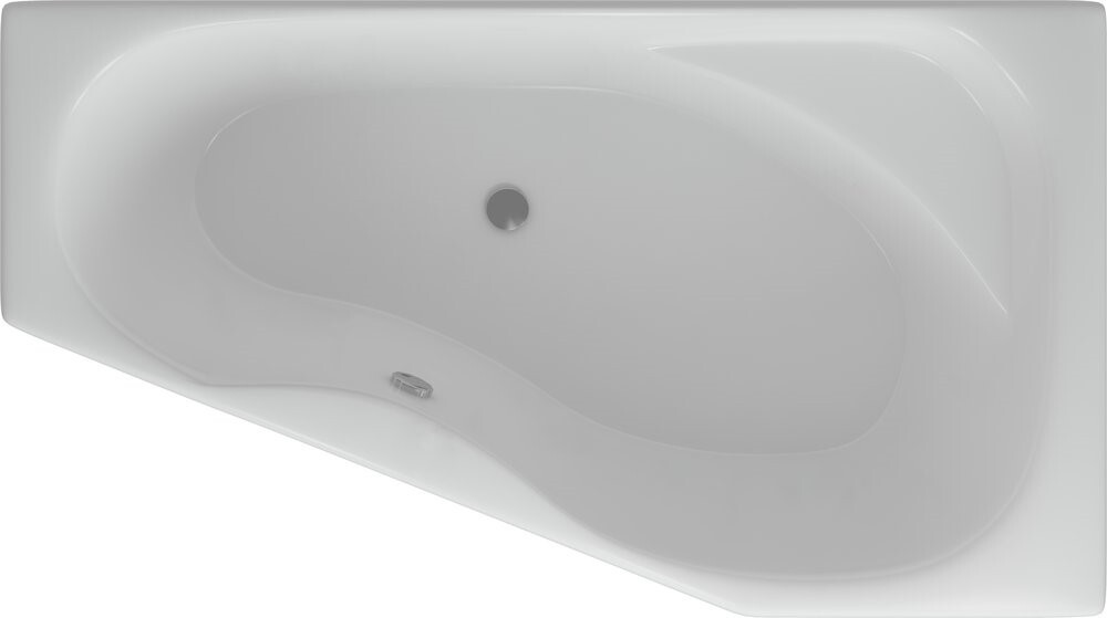 Ванна акриловая 170х95 см с каркасом правая белая Aquatek &quot;Медея&quot; MED180-0000012