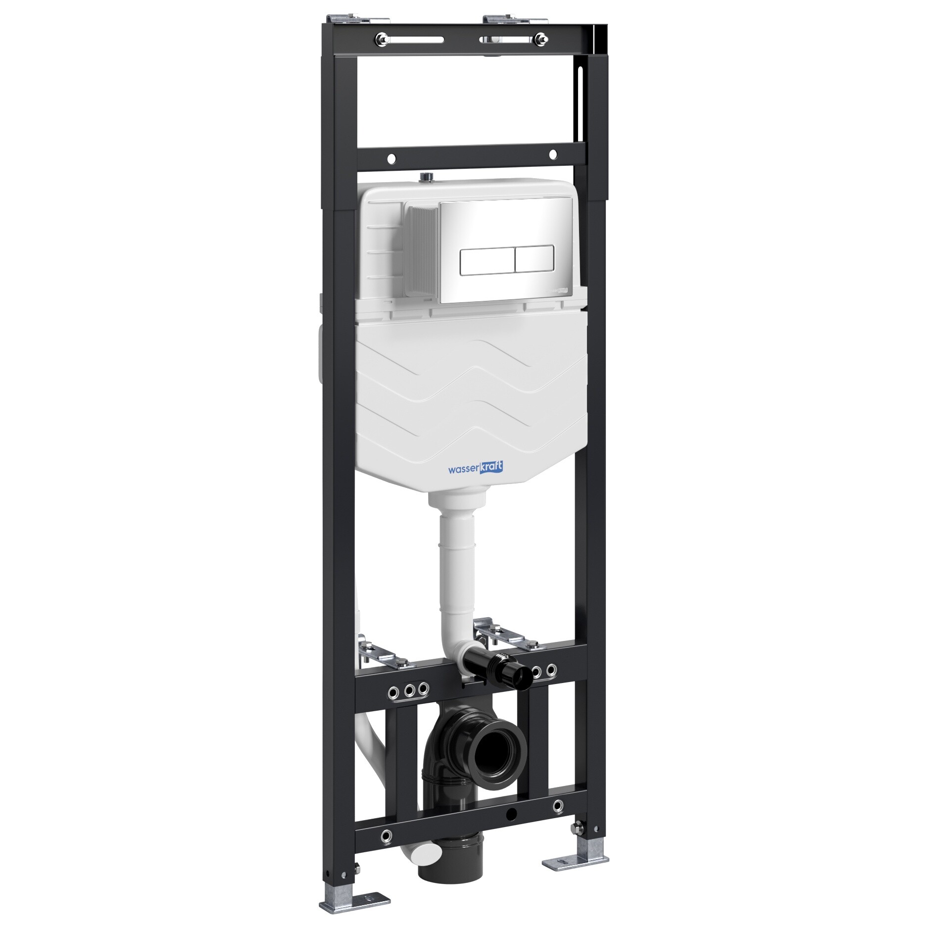 Инсталляция для подвесного унитаза с кнопкой хром Wasserkraft Alme 15TLT.010.ME.CH03