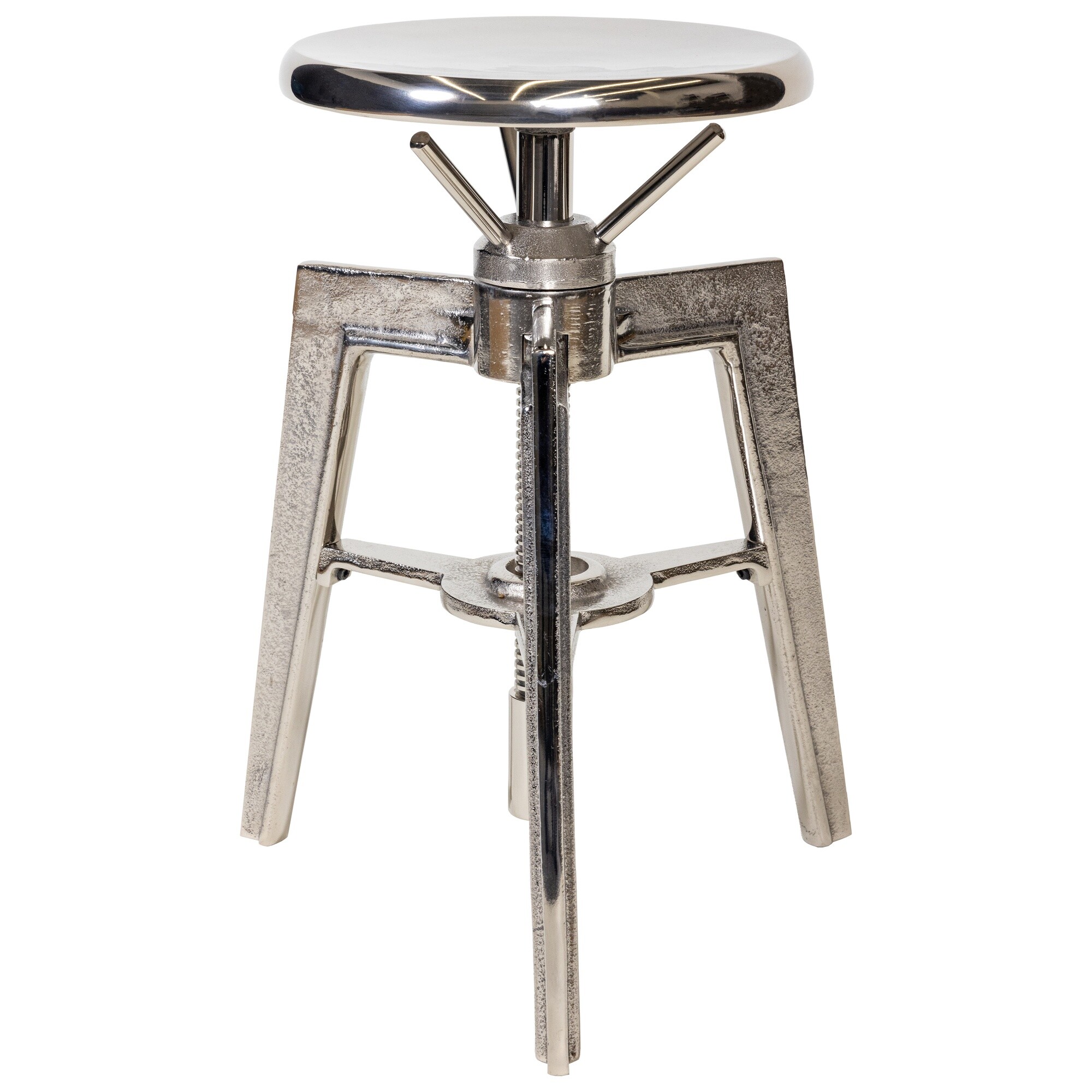 Столик кофейный металлический круглый серебряный &quot;Лофт 1&quot; SH01-M101-17