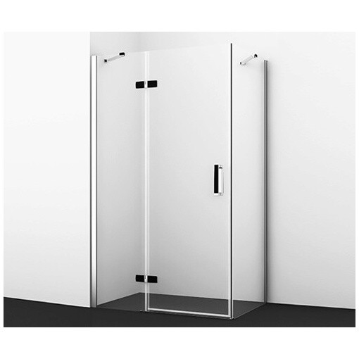 Душевой уголок прямоугольный 120х90 см хром Wasserkraft Aller 10H07LBLACK