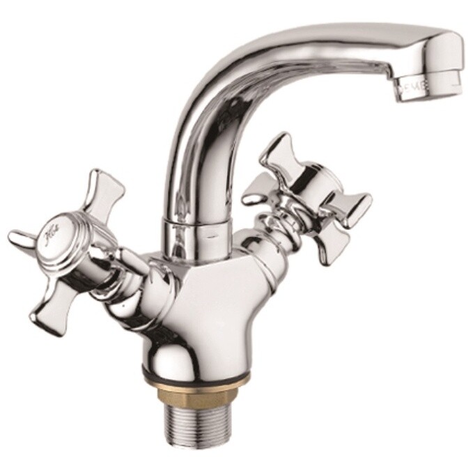 Смеситель для раковины двухвентильный хром D-Lin D156807-P