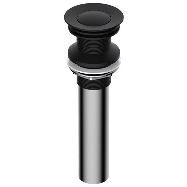 Донный клапан для раковины клик-клак круглый черный Wasserkraft A250