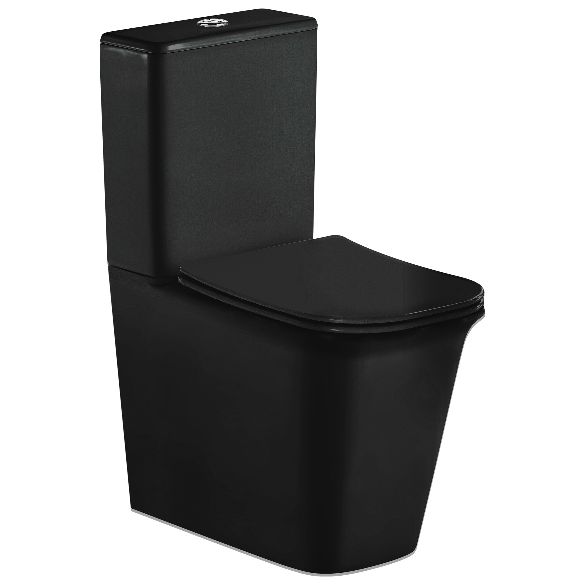 Унитаз напольный безободковый с сиденьем черный Cerutti SPA Arno MB CT9827