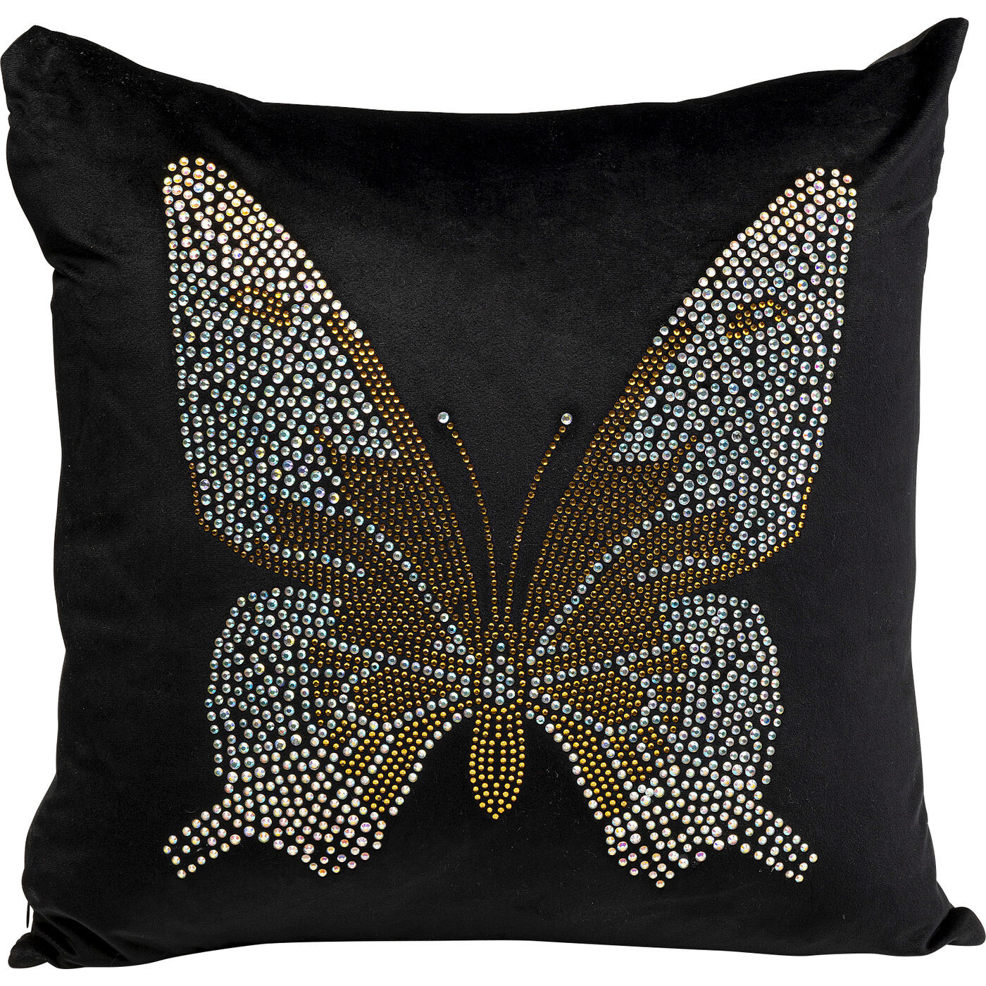 Подушка декоративная 45х45 см черная Butterfly