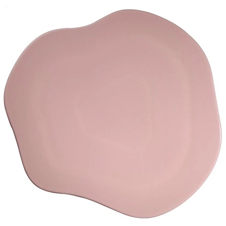 Тарелка фарфоровая 35 см розовая Skallop