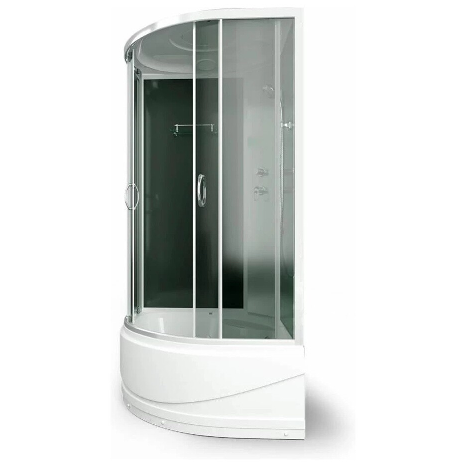 Душевая кабина четверть круга с высоким поддоном 100х100 см белая Erlit ER3510TP-C4-RUS - изображение 6