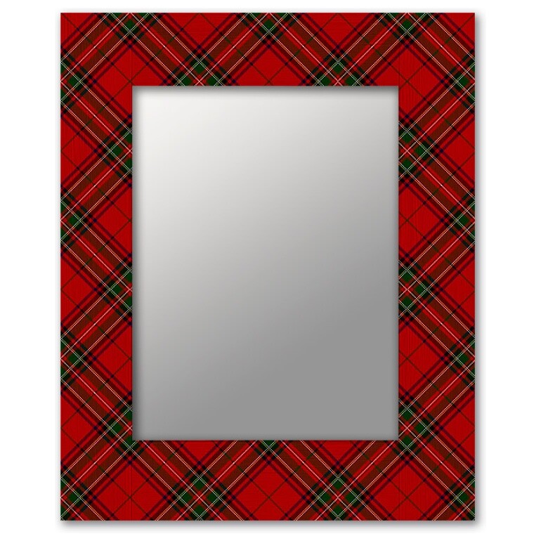 Зеркало настенное 75х140 см красное &quot;Шотландия 6&quot;