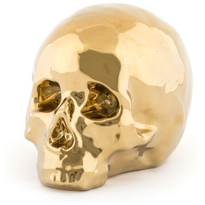 Статуэтка фарфоровая золотая My Skull Gold