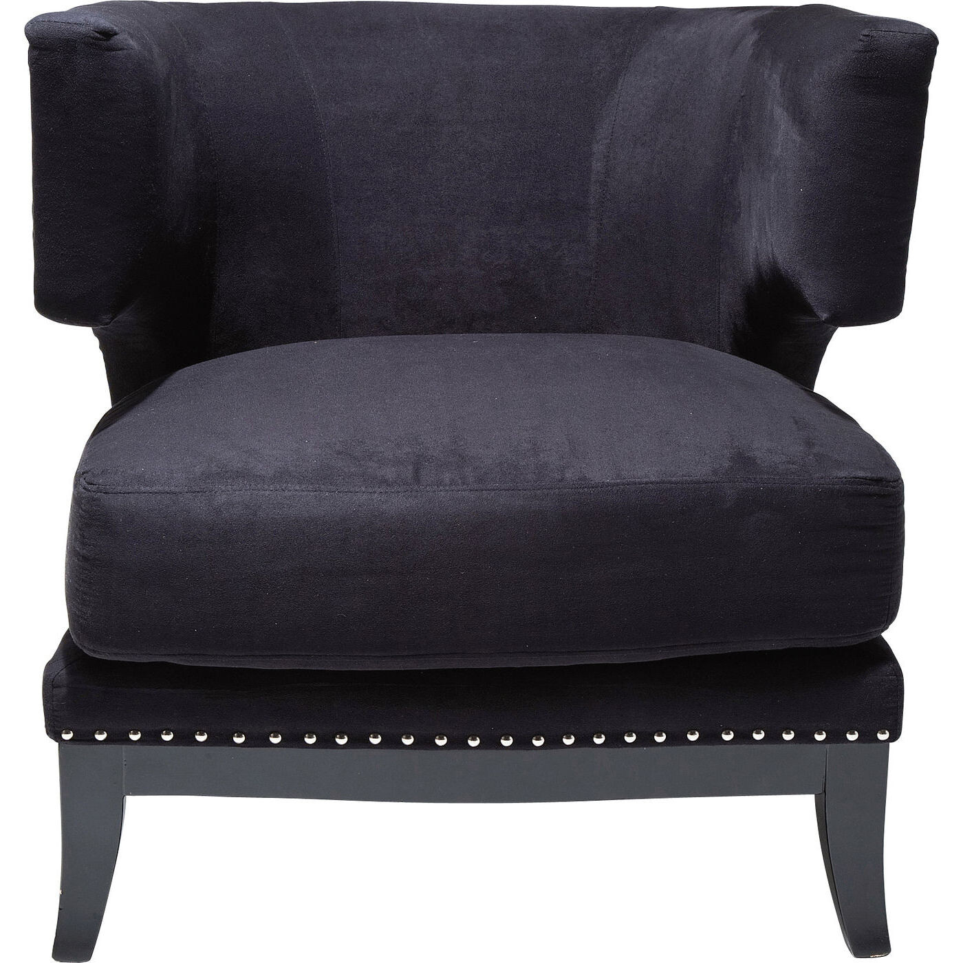 Кресло черное с гвоздиками Art Deco 76773