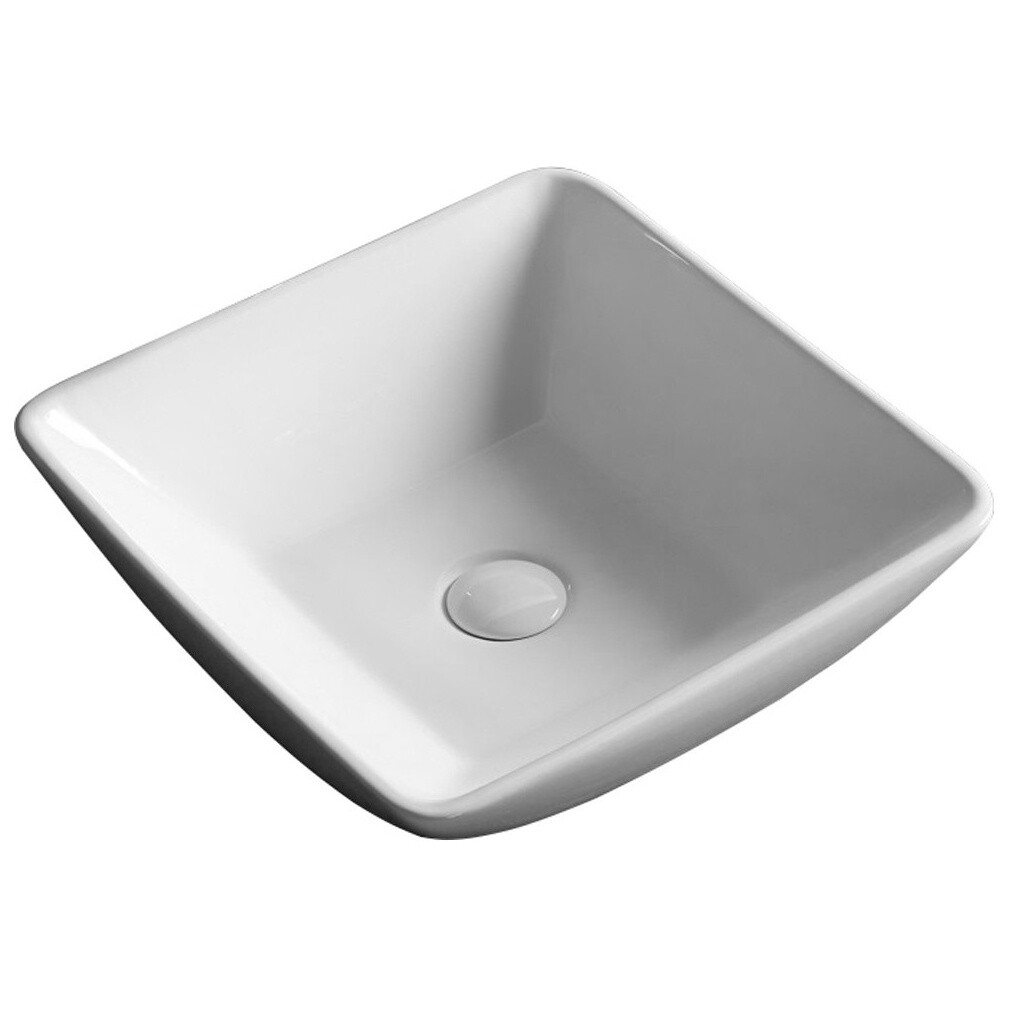 Раковина фарфоровая квадратная 42 см белая Cerutti SPA CR7034D